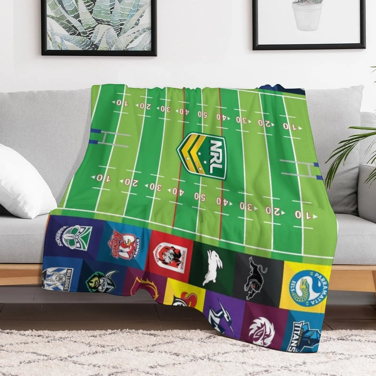 овальное одеяло nrl Team для малышей декоративные пляжные одеяла