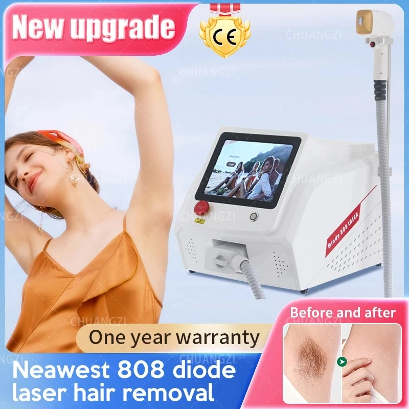 

Newest 1200w 2000w Painless 808 Laser Power Permanent Hair Removal 808 755 1064 Diode Laser Beauty Machine