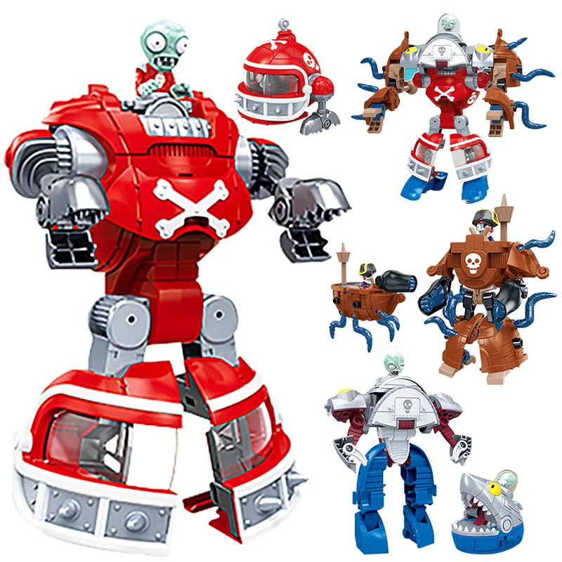 Фигурка «сделай сам» 3 в 1 «Растения против Зомби», экшн-фигурка Dr.Zomboss в сборе, деформация, подарок для детей, фигурка зомби