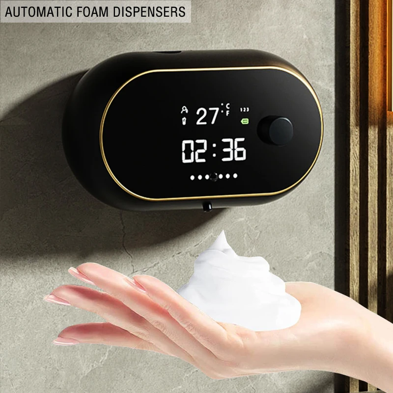 

Wall Mounted Foam Soap Dispenser LED Display Electric Non-Contact Infrared Sensor Foam Machine Automatic Liquid Soap Dispenser