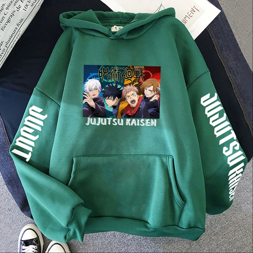 

Japanese Anime Jujutsu Kaisen Hoodies Manga Cartoon Graphic Clothing Unisex Yuji Itadori Sweatshirts Anime Harajuku Hoodies