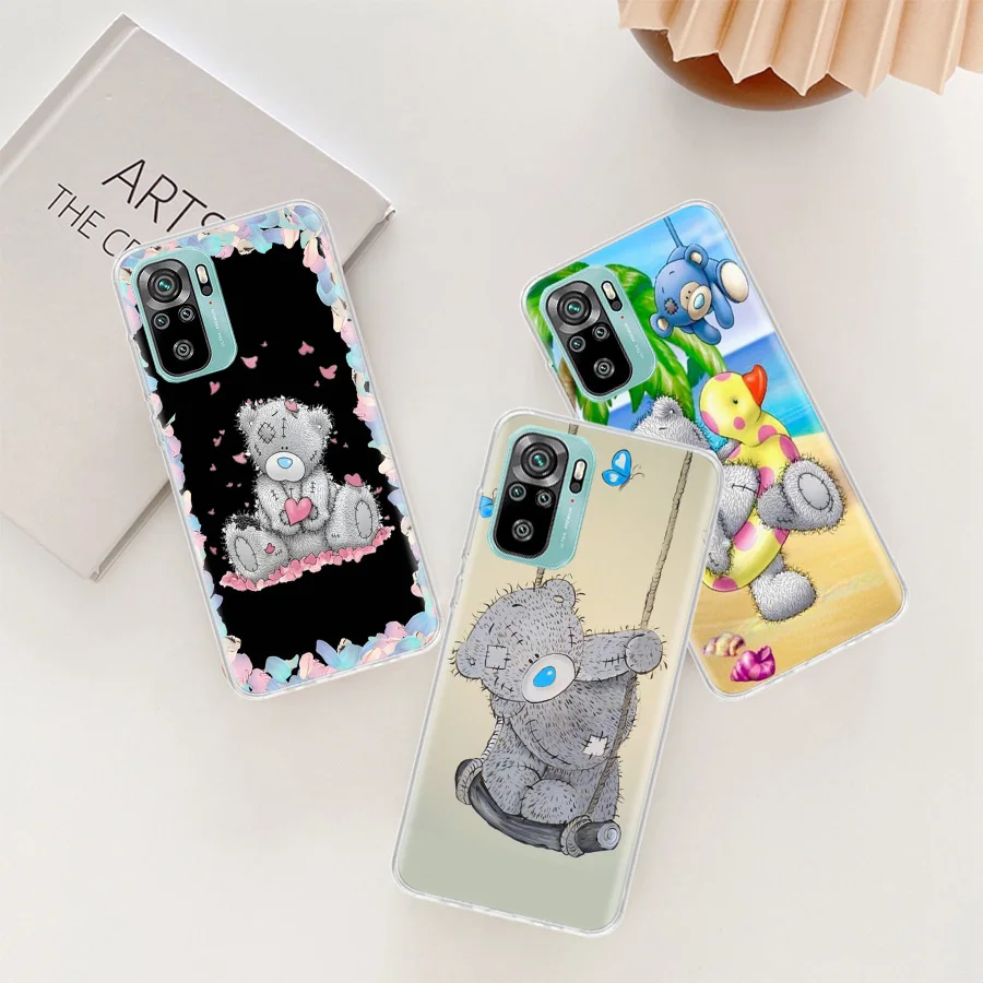 

Lovely Teddy Bear Phone Case For Xiaomi Redmi 10 Prime 10A 10C 10X 9A 9C 9T 8A 7A 6A 9 8 7 6 S2 K40 Pro K30 K20 Cover