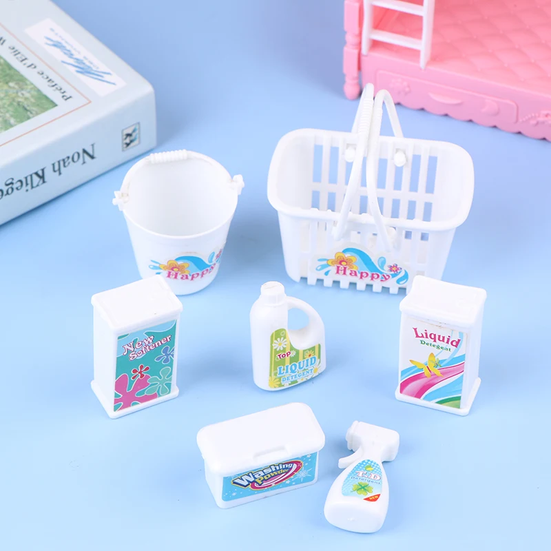 

7 шт./компл., корзина для кукол, моющее средство для белья