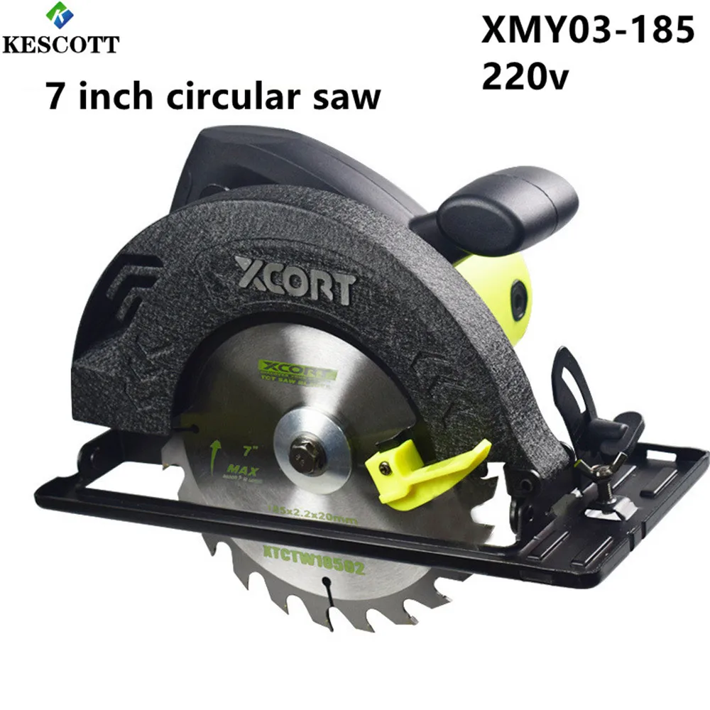 

KESCOTT XMY03-185 185mm, elektryczna piła tarczowa, wielofunkcyjna maszyna do cięcia, z prowadnicą laserową i uchwyt pomocniczy