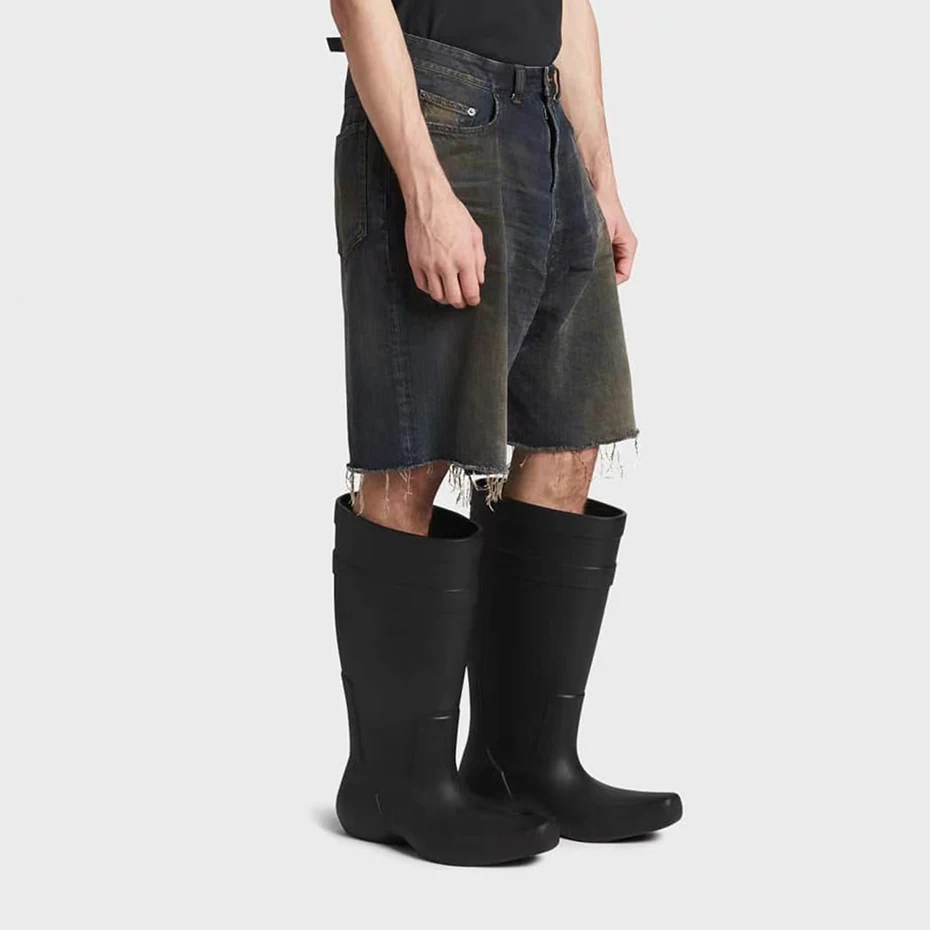 Шорты мужские джинсовые с широкими штанинами