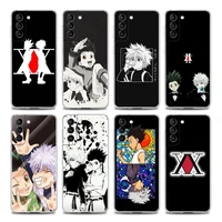 clear phone case for samsung s9 s10 4g s10e plus s20 s21 fe 5g m51 m31 s m21 soft silicone anime hunter x hunters