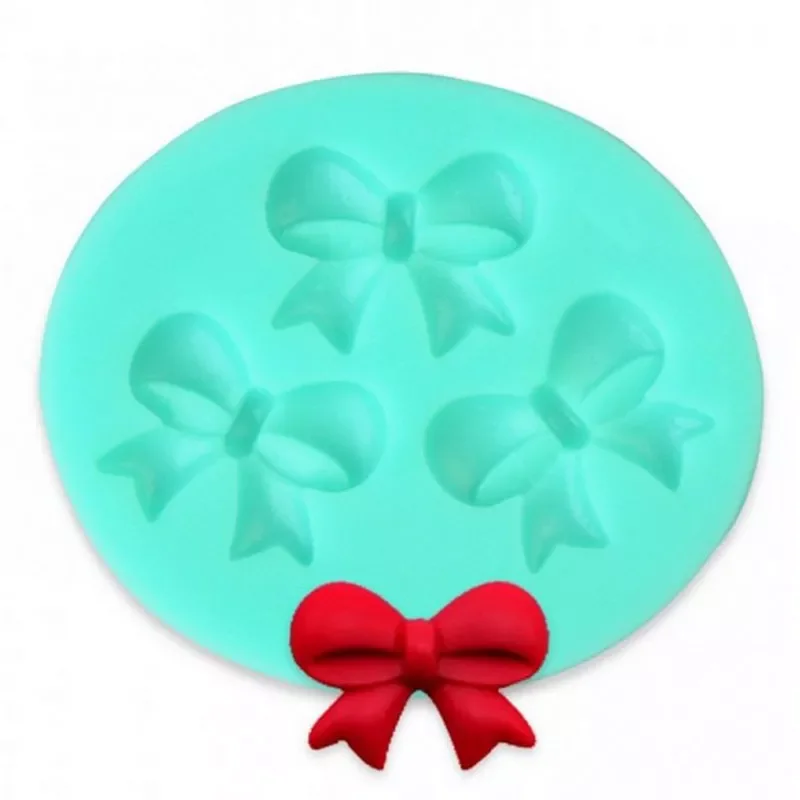 

New in Bow Fondant Chocolate Mould Candy Cake Soap Mould Cake Decorating Baking Tool #40935 christmas decoration navidad noel ch