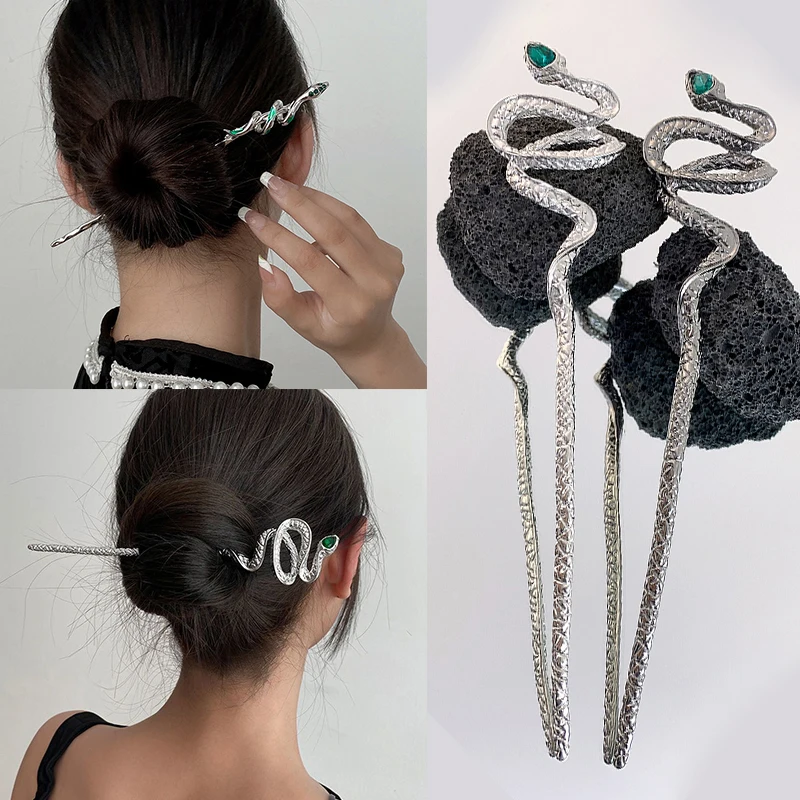 

Женская заколка для волос в форме змеи