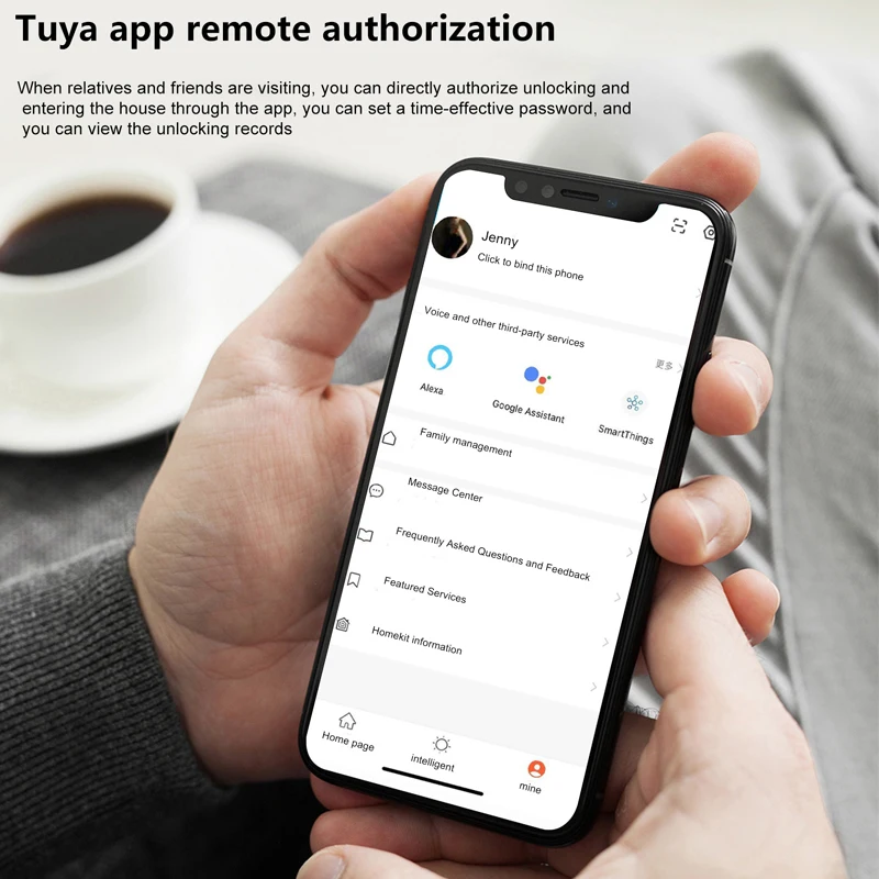 HIMOJO Smart Door Lock Tuya WIFI Electronic With Biometric Fingerprint / ID Card Password Key Unlock/ USB Emergency Charge |
