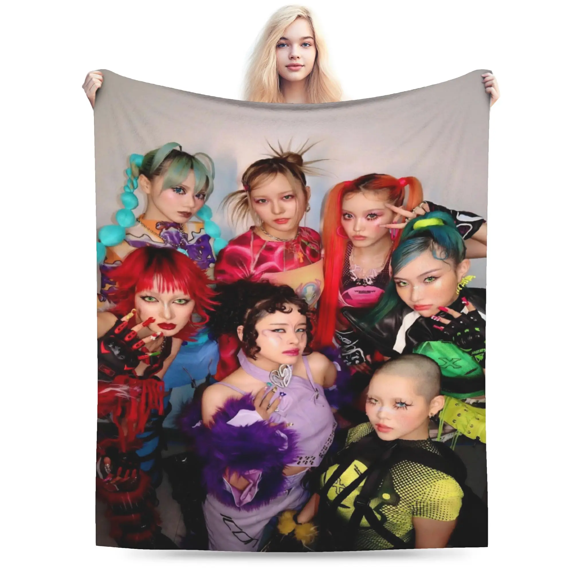 Фото Забавные пледы Xtraordinary Girls из мягкого флиса, уютные покрывала, пригодные для машинной стирки. №2