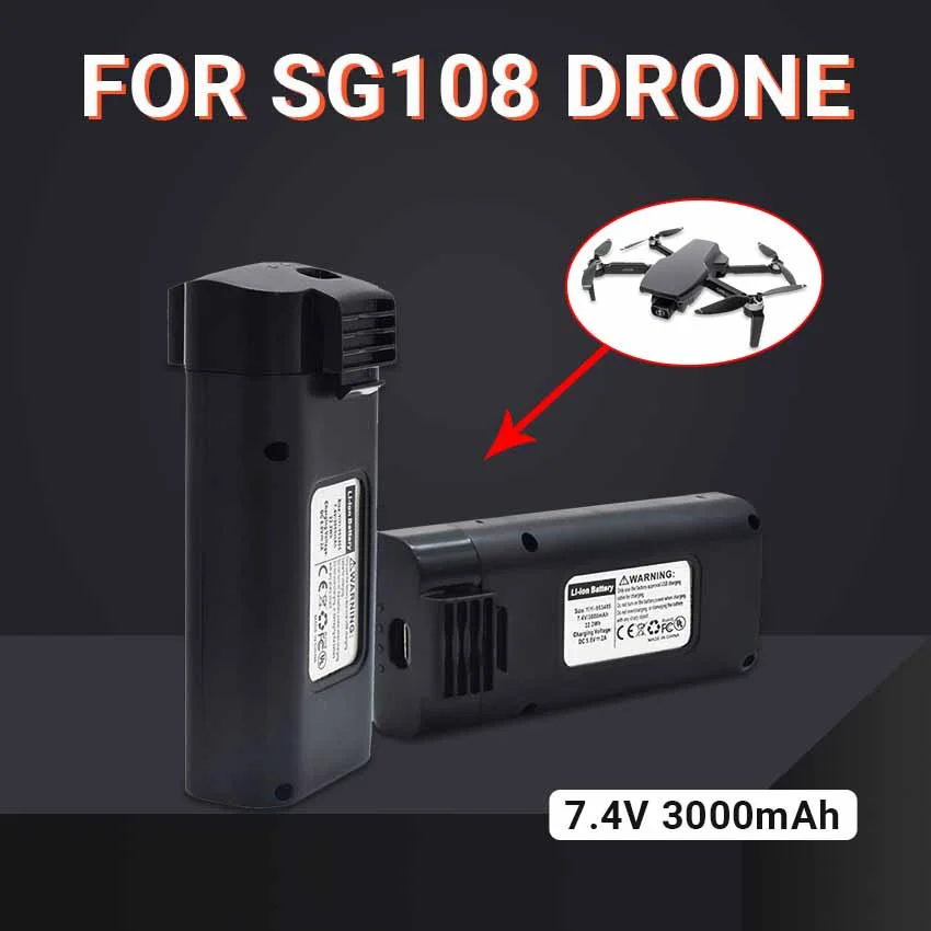 

100% Original 7.4V 3000mAh Lipo Battery for SG108 SG-108 Drone RC Quadcopter Parts for SG108 SG-108 Rechargeable Battery