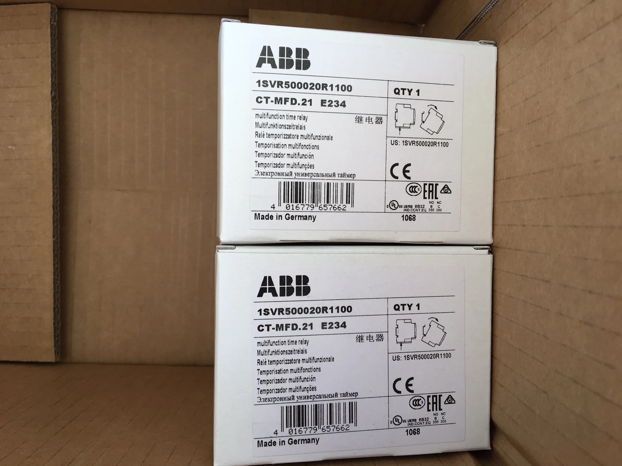 Новое оригинальное реле времени ABB CT-MFD.21 12-10083057 В переменного тока/постоянный ток