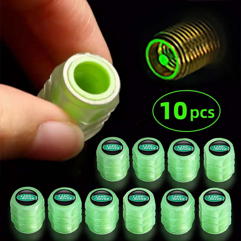 

10pcs Car Luminous Tire Valve Caps For Land Rover Range Rover Evoque Velar Defender Discovery Freelander