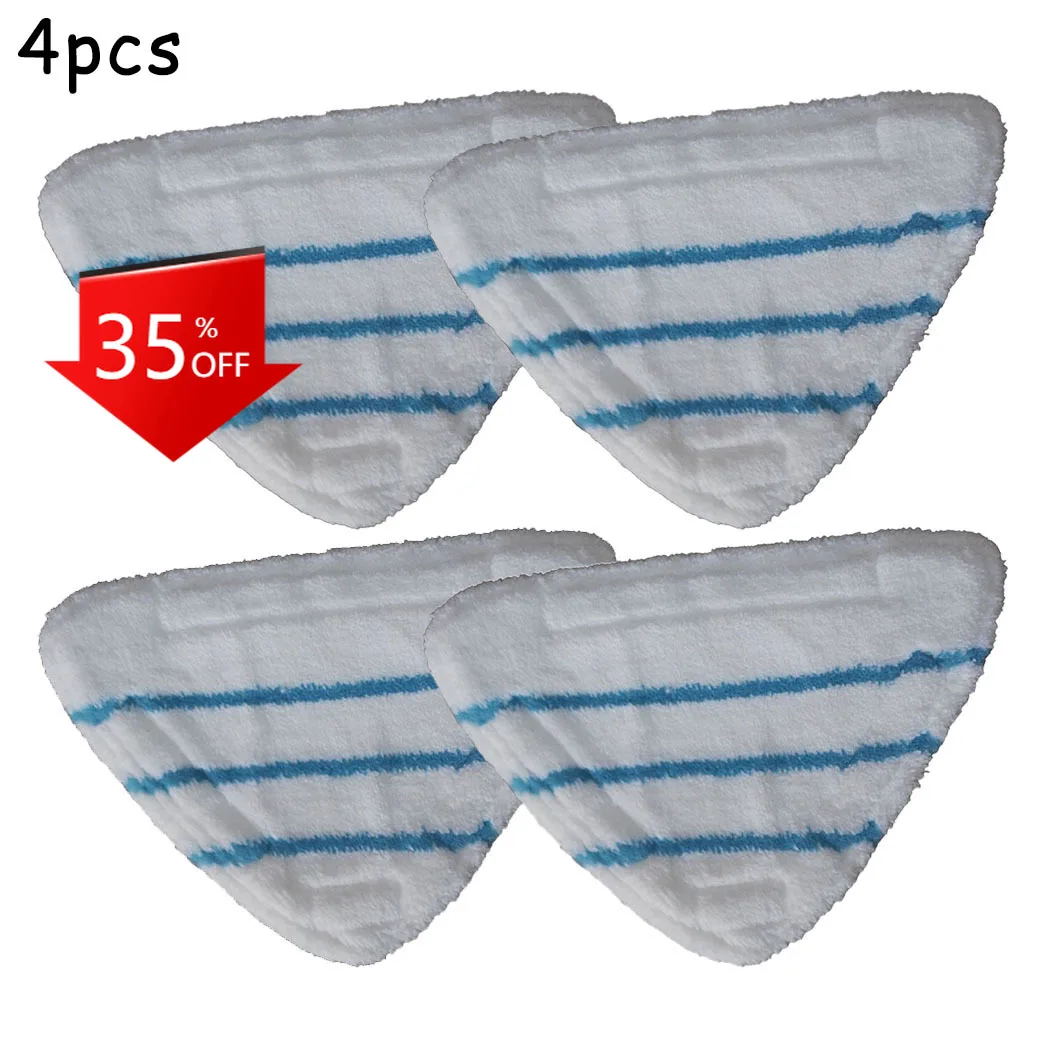 

4 X Vacuum Cleaner Replacement Mop Pads For BELDRAY MOSS VOCHE GROUNDLEVEL Steam Root Sweeper Floor Microfibre Head