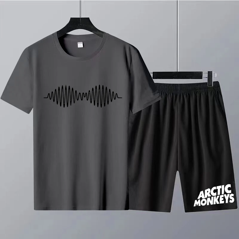 Luxury Summer Tshirt Shorts Men Arctic Monkeys Fashion Design Clothing Tshorts Set Loose Cotton Oversize Women Suit Free Shiping