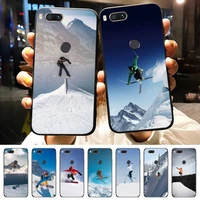 skiing snow snowboard skis phone case for xiaomi redmi note 7 8 9 11 t s 10 a pro lite funda shell