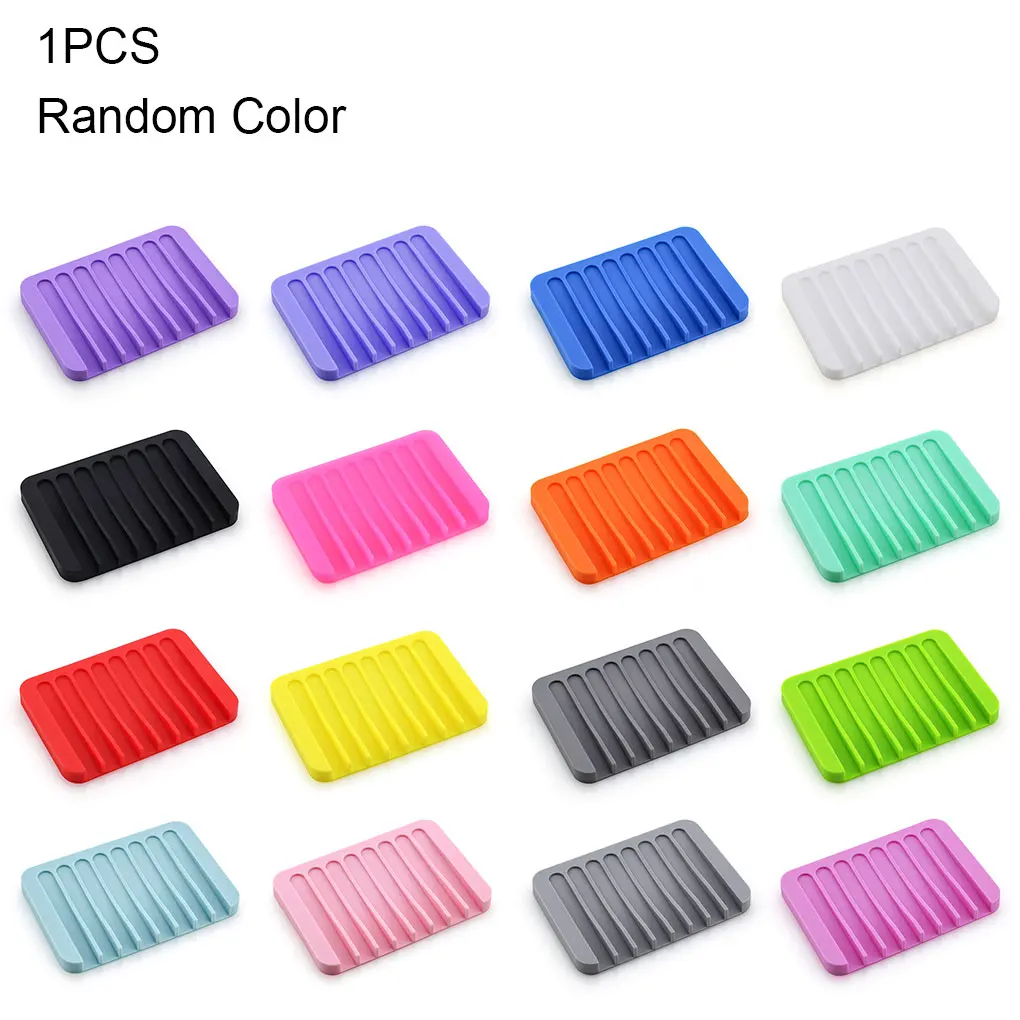 

Держатель для мыла в форме гребня, сушилка силиконовая для дома, кухни, ванной комнаты, подставка-лоток, случайный цвет