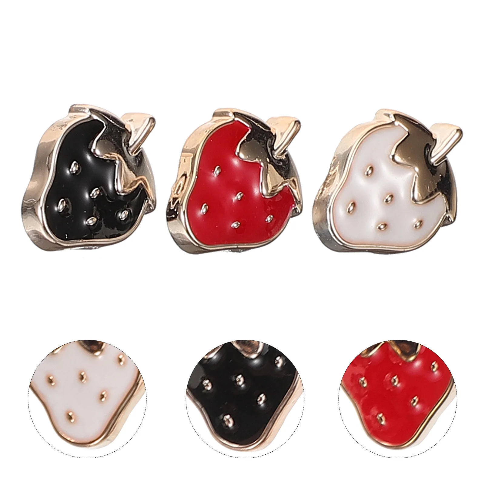 30 шт. пряжка с клубникой очаровательная одежда пуговицы для шитья золотые