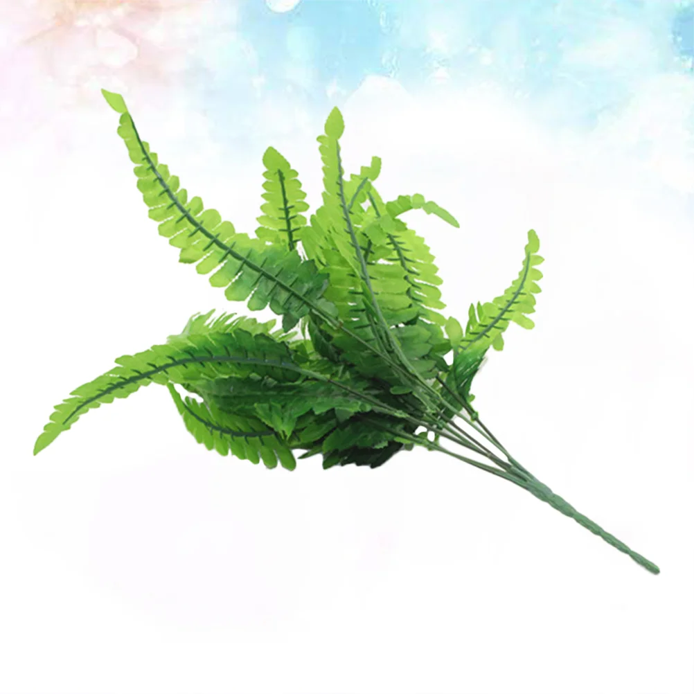 

Hanging Fern Flower Artificial Baskets Decor Outdoor Ferns Faux Leaves Bunch Boston Basket Silk Home