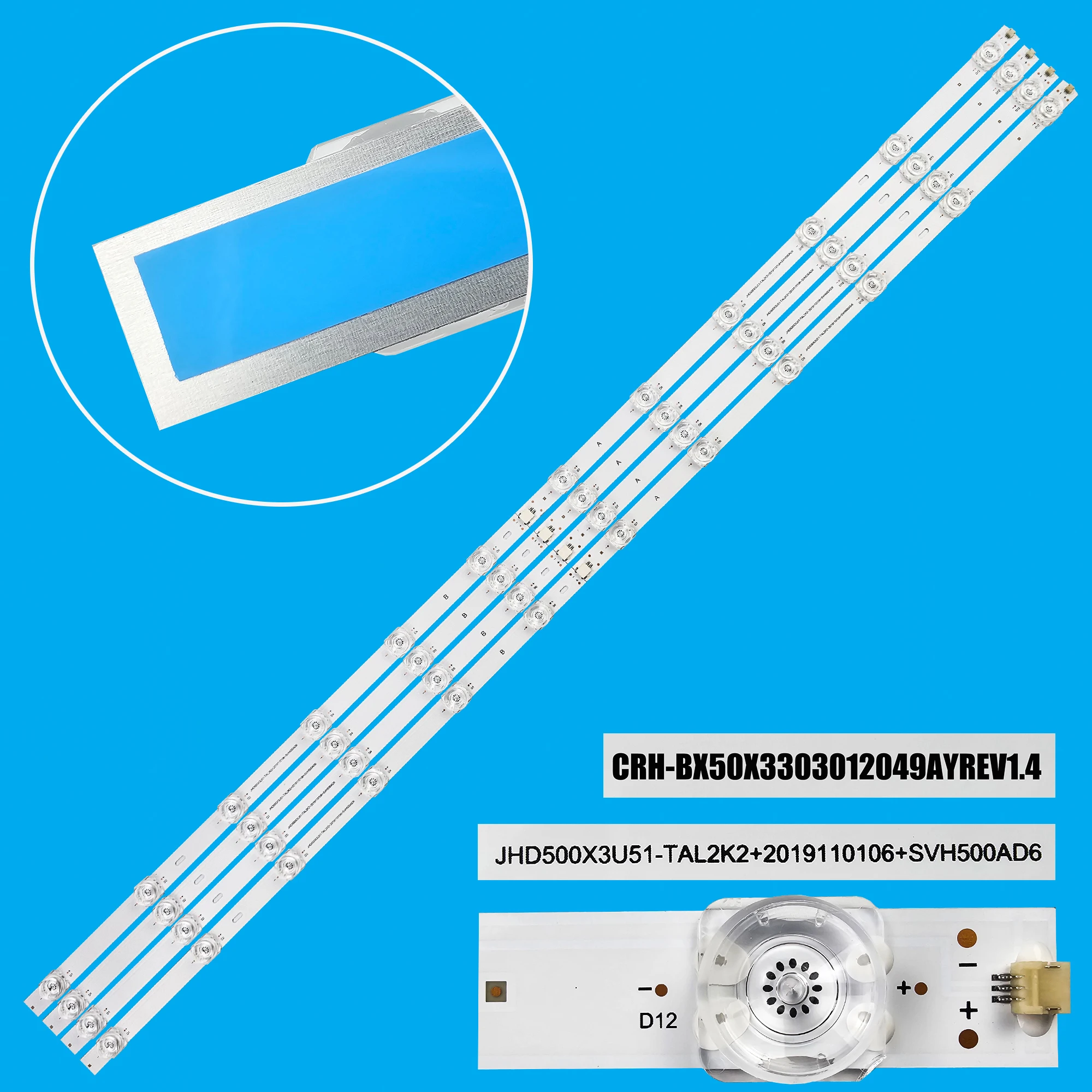 

Светодиодная лента подсветки для 50A7500FTUK 50A7500F 50AE7400FTUK CRH-BX50X3303012049AYREV1.3 JHD500X3U51-TAL2K2+2019110106+SVH500AD6