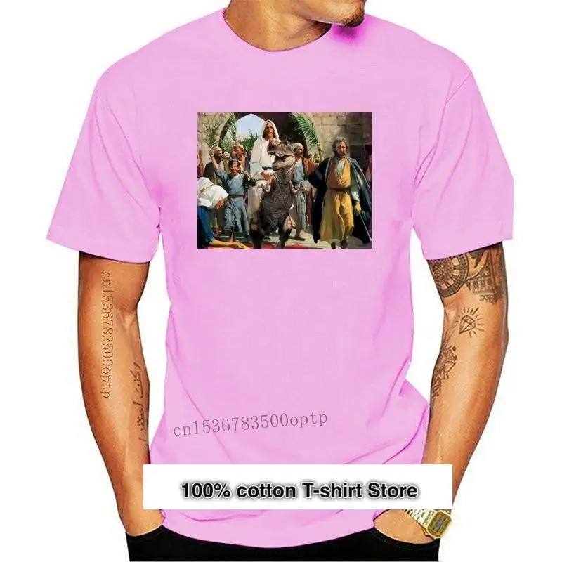 

Футболка с принтом «Новый Иисус на динозавре TRex urban art граффити прямо на одежду»