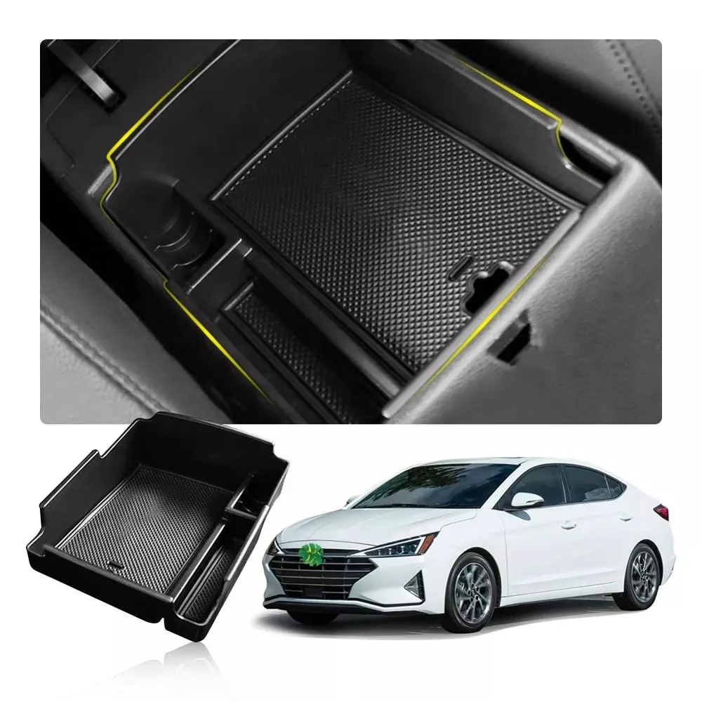 

Car Armrest Storage Box for Hyundai Elantra 2019 2020 Central Control Storage Box Auto Interior Accessories Black