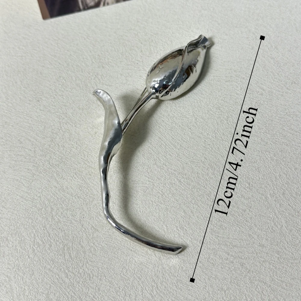 Элегантная брошь в виде бутона цветка изысканная гальваническая булавка для