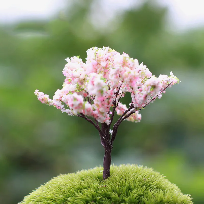 

Moss micro-landscape decorative tree landscaping mini cherry tree gypsophila tree fragrant tree DIY decorative ornaments