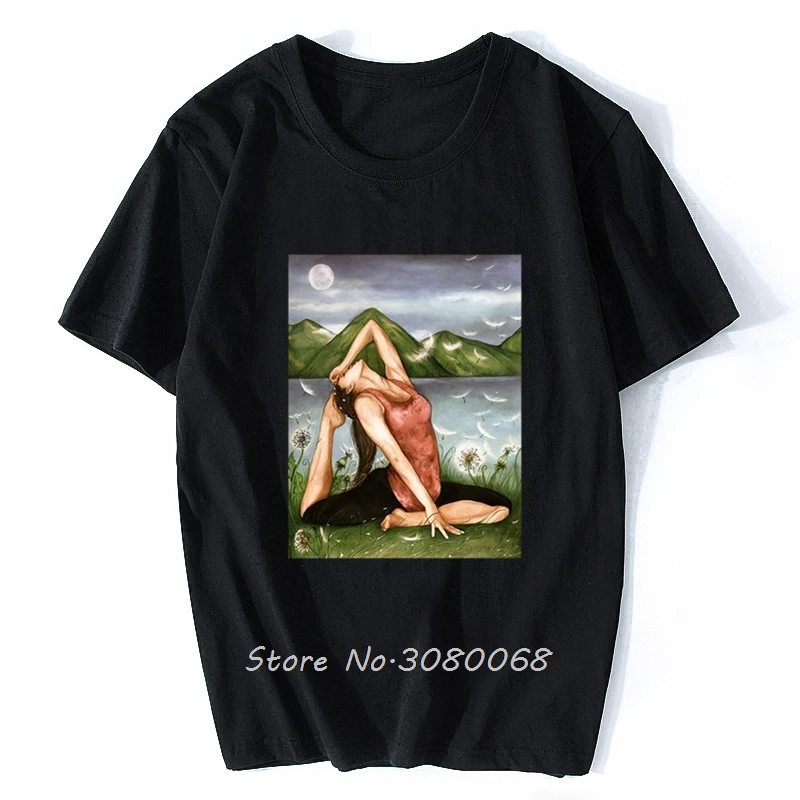 

Yoga Pose Painted Artwork Girl In Nature Men's (woman's Available) T Shirt Casual T Shirt Men Unisex Fashion Tees