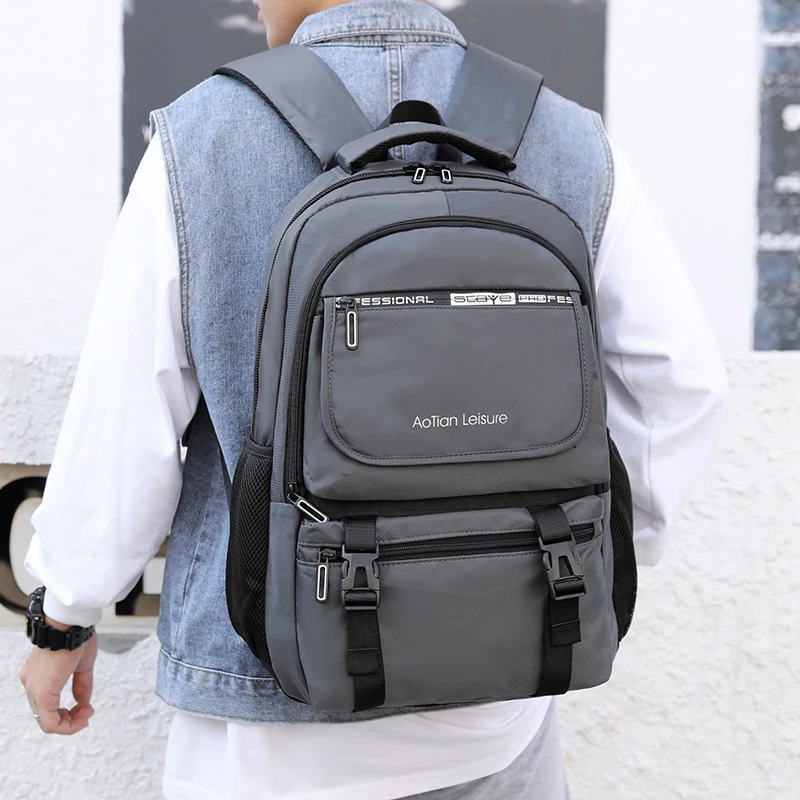 New High Capacity Backpack Men's Knapsack Unisex Laptop Bags boys Nylon Schoolbag Travel Casual Male Daypack Backbag Mochila