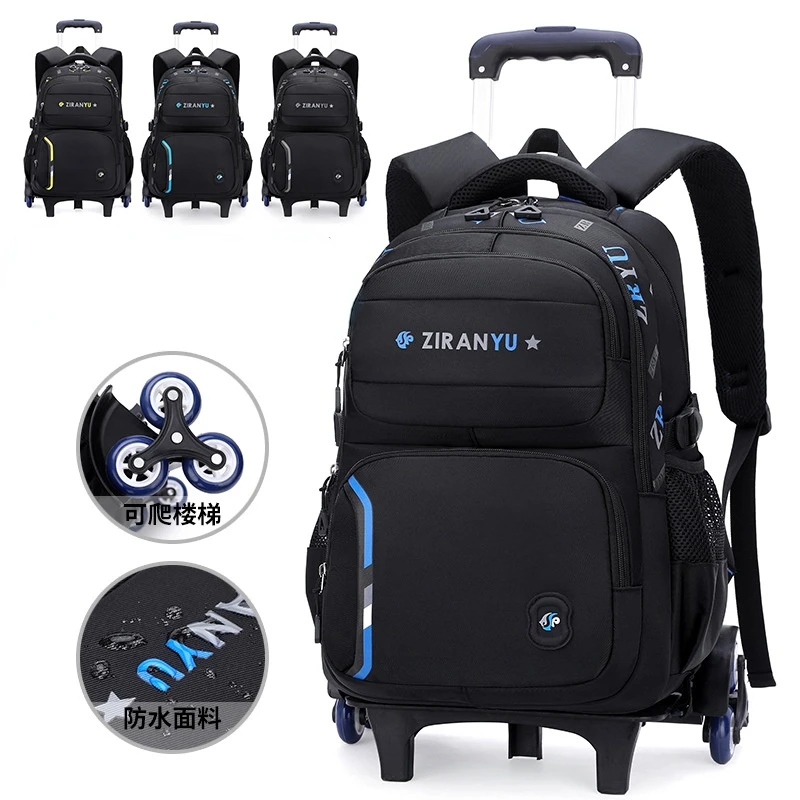 Children School Bags Girls Boys With Wheel Trolley Mochila Kids Backpacks Trolley Luggage For backpack Escolar Backbag Schoolbag