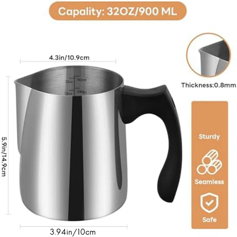 Горшок для заливки свечей горшок плавления воска на 32 унции кувшин 900 мл набор