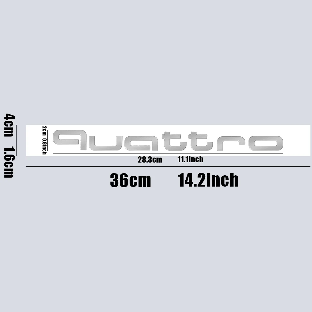 Алюминиевый автомобильный логотип Quattro эмблема кузова украшение багажника