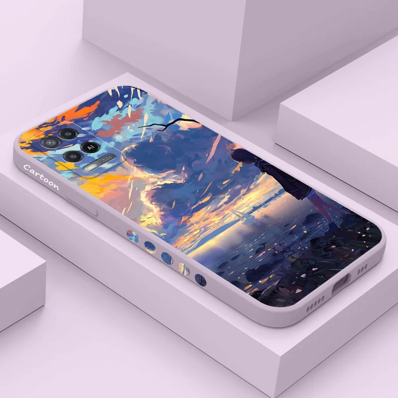 

Comic Book Road Phone Case For OPPO A54 A74 A57 A78 A77 A96 A76 A36 A95 A12 A15 A15S A16 A16K A9 A5 2020 4G 5G Silicone Cover
