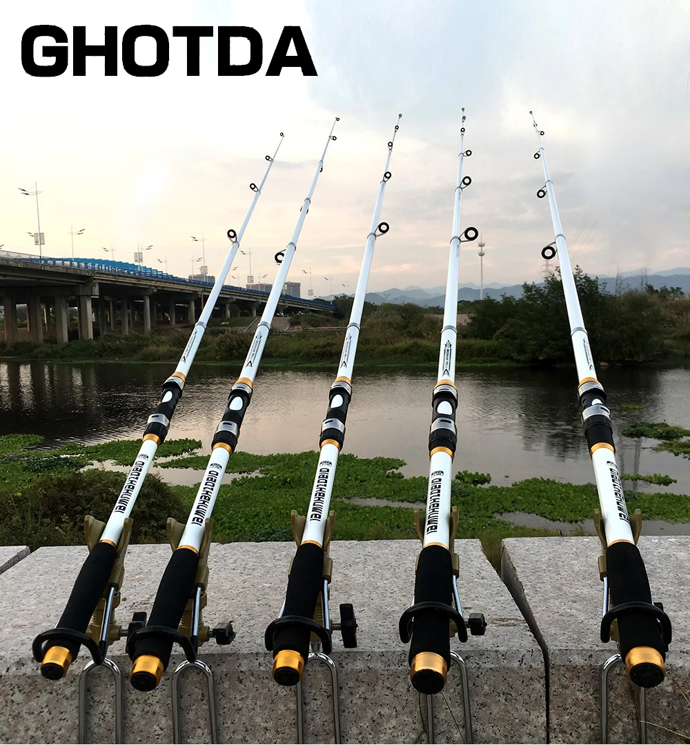 

Sea Fishing Rod Carp Telescopic Fishing Rod Feeder Portable for Freshwater Stream Pole 3.6M 3.0M 2.7M 2.4M 2.1M
