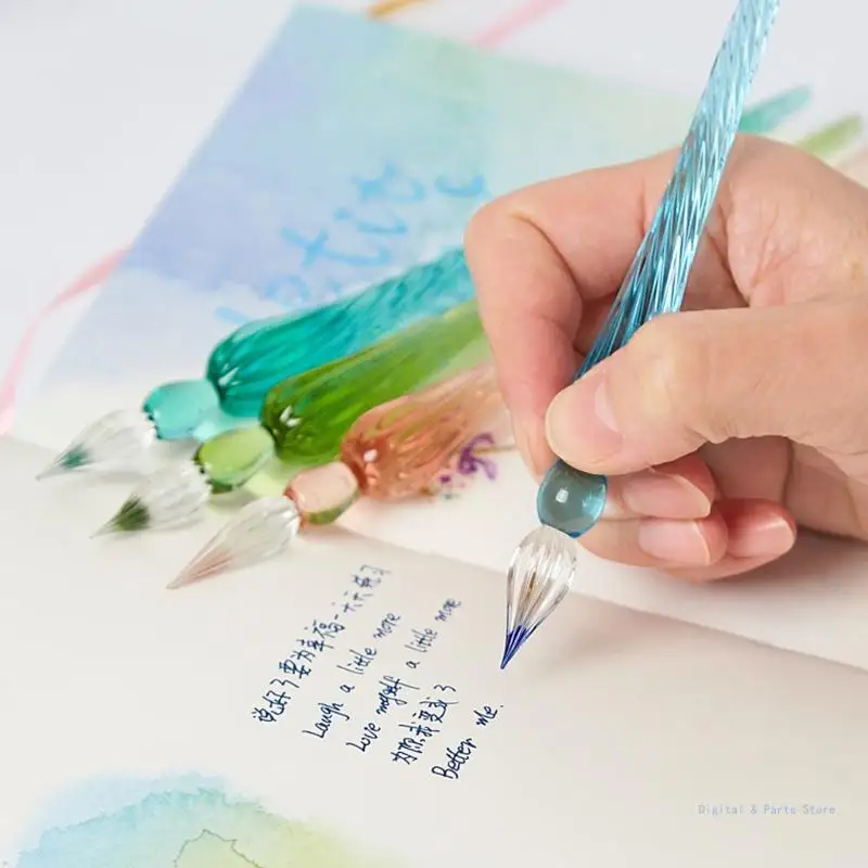 M17F Винтажная стеклянная ручка для погружения в чернила с фирменной заливкой