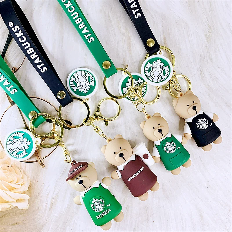 

Bear Stereo Cartoon Keychain Cute Doll Key Silicone Doll Gift Pendant Car Key Ring Mobile Phone Bag Jewelry Wholesale