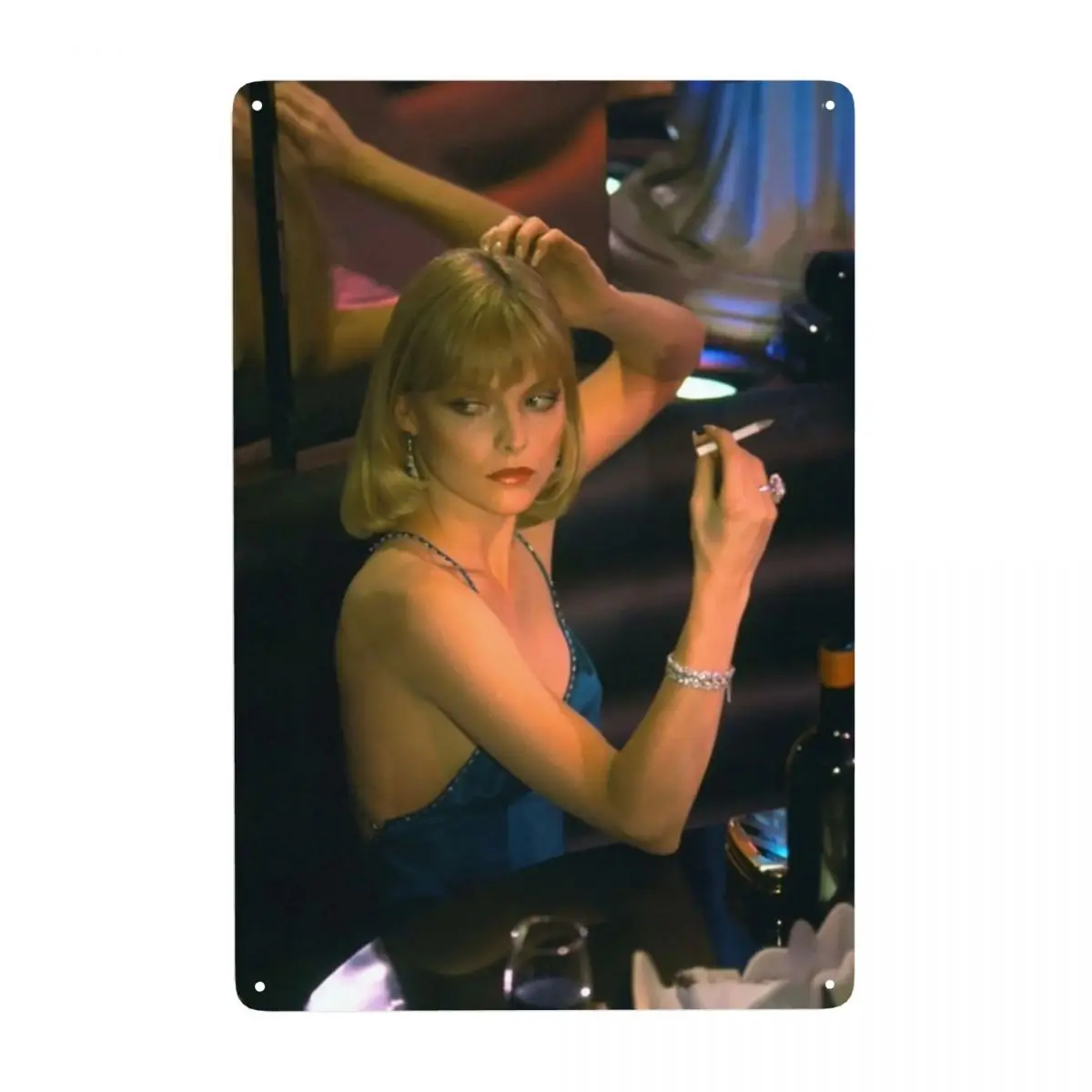 Винтажный шарф 1983 металлический жестяной знак прямоугольный на заказ Elvira Hancock знаки табличка Бар Кафе Ресторан Настенный декор