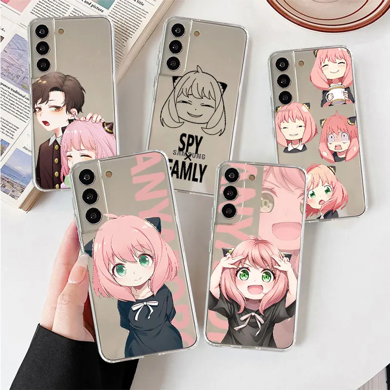 

SPY X FAMLY Clear Case For Samsung Galaxy S20 S22 Ultra S21 FE S10 S9 Plus Note 20 Ultra 10 Lite 9 Soft Phone Shell