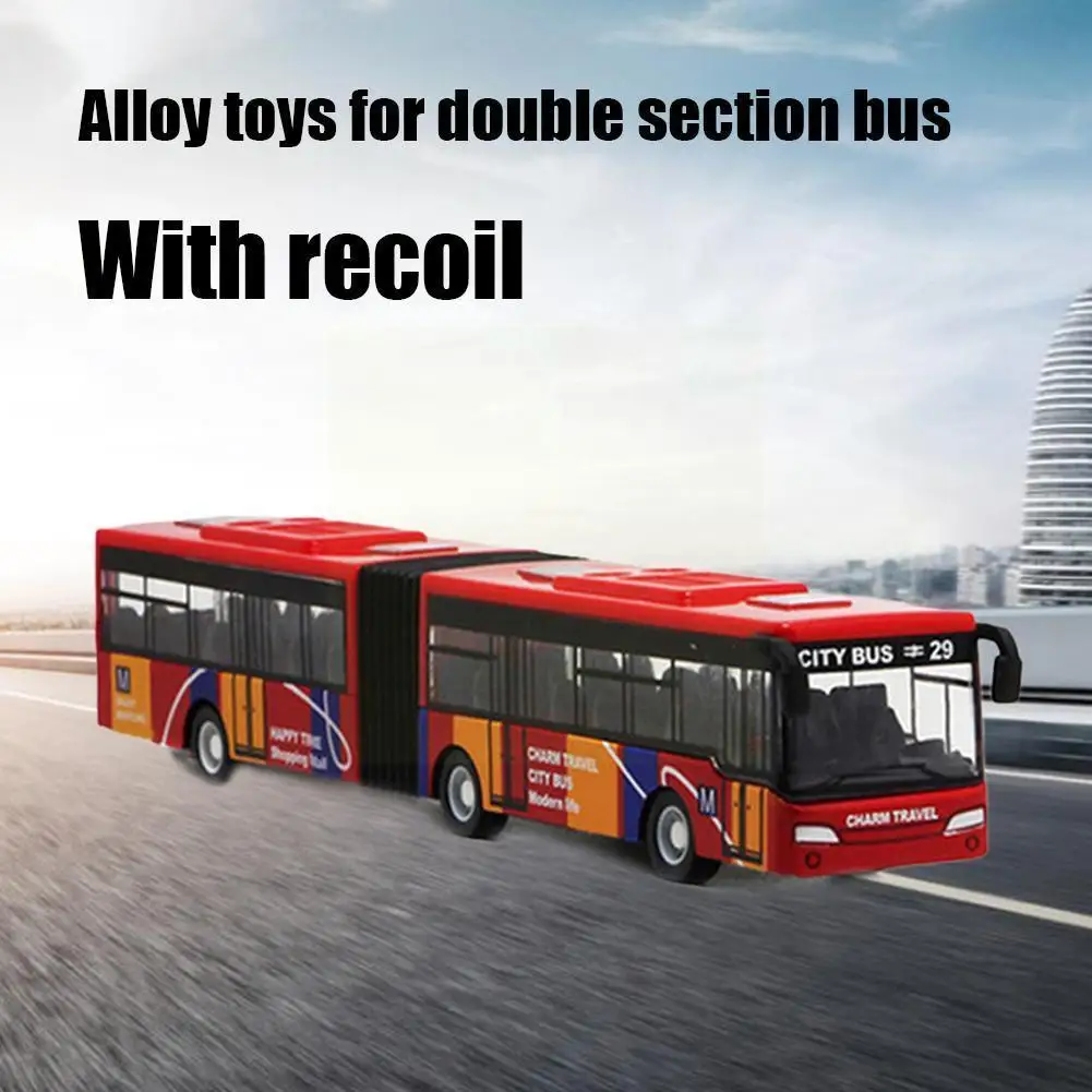

Mini Model Baby Pull Back Alloy Vehicles City Children Gifts Funny Bus Diecast Double Vehicles Toys Buses Kids K4f8