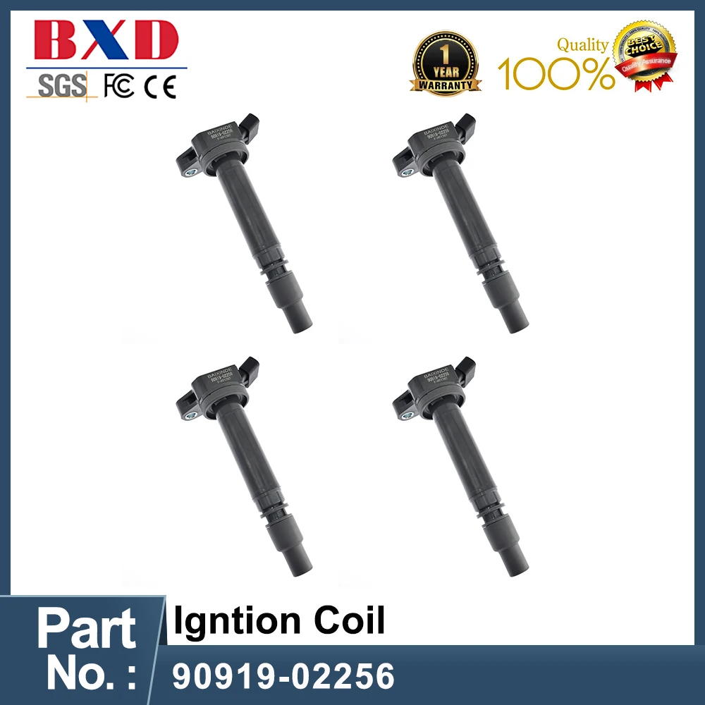 

1/4PCS 90919-02256 Ignition Coil For Toyota Camry 4Runner Highlander RAV4 Scion Venza Lexus GS300 GS350 IS250 IS350 90919-02250