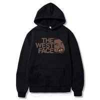 2022 new hip hop rapper hoodie kanye west face 90s vintage graphics sweatshirts oversize cotton pullovers streetwear men