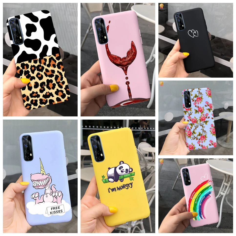 Для Realme 7 Pro 6,4 'чехол Realme 7 6,5' задняя крышка Симпатичные, из мягкого ТПУ Силиконовая обложка для Oppo Realme 7 Pro 7Pro 4G чехол для телефона Fudna