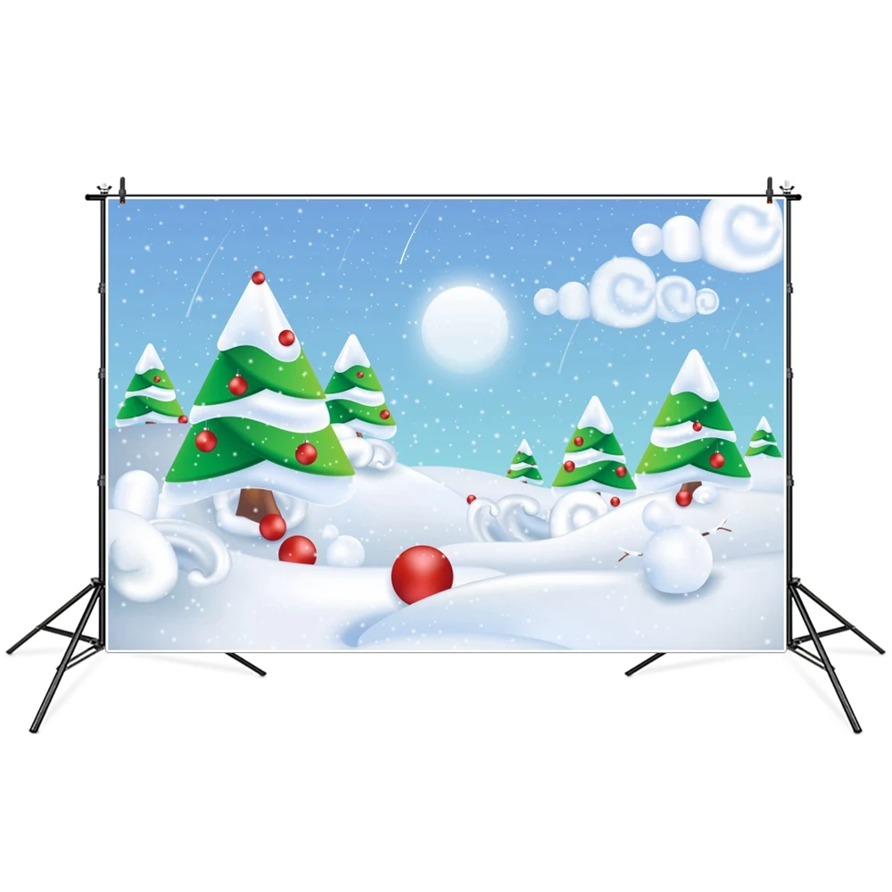 

Рождественская елка шар снежинка снеговик фотография фоны на заказ Вечеринка домашнее украшение фотобудка фотографические фоны