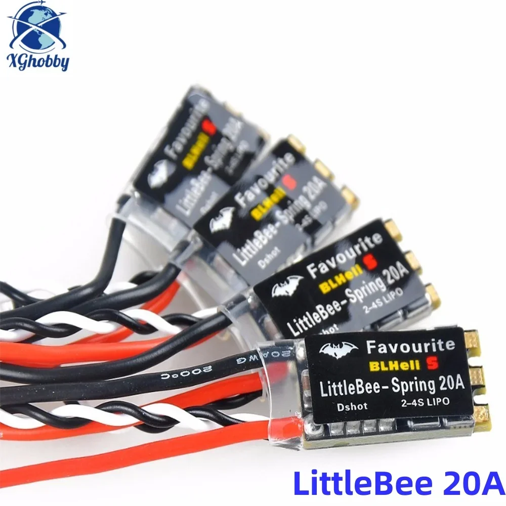 Фото FVT LittleBee Little Bee BLHeli_S ESC DSHOT SPRING 20A ESC BLHeli S Контроллер скорости 2-4S для гоночного дрона FPV №2