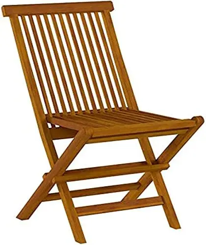 

Golden Teak Wood Outdoor Folding Chair (Set of 2)