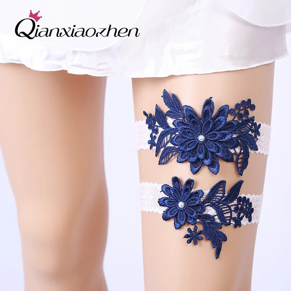 

Qianxiaozhen 2pcs/set Flower Leg Wedding Garter Bridal Garters Wedding Accessories Wedding Supply Garters Wedding Decoration
