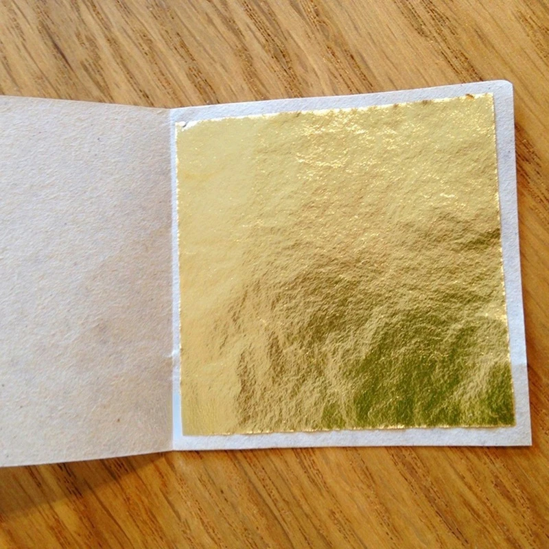 

Aomily Sheets Practical K Pure Shiny Gold Leaf for Gilding Funiture Lines Wall Crafts Handicrafts Gilding Decoration
