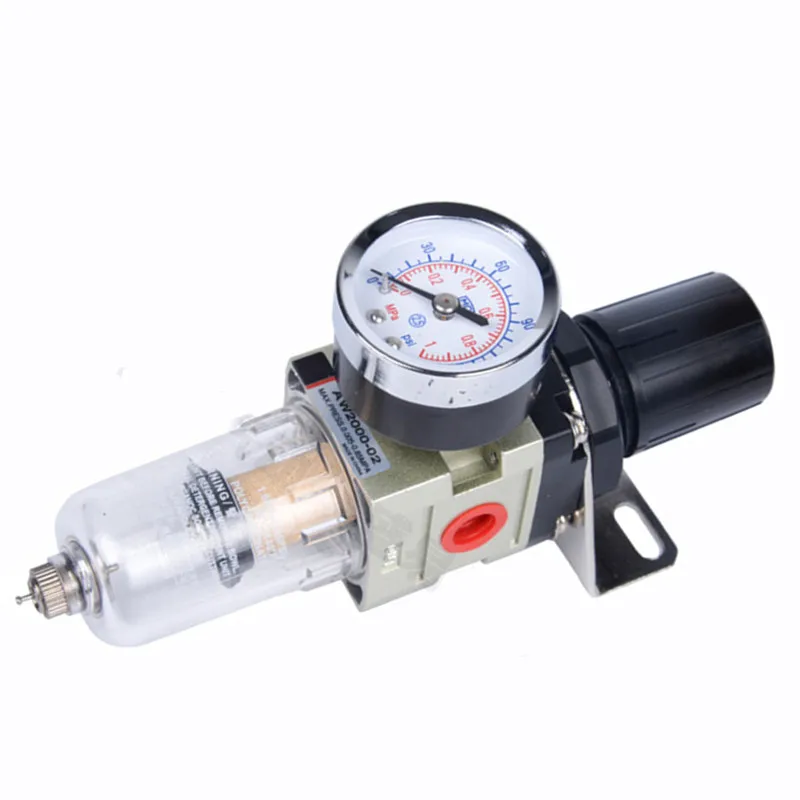 

AW2000-02 1/4" Manual Automatic Pneumatic Regulating Filter Pressure Reducing Valve Drainage Oil Water Separator Air filter