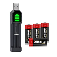 batmax n size lr1 rechargeable battery ni mh 1 2v 700mah led usb charger for toysclockflashlightcar alarm fobbicycle light